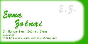 emma zolnai business card